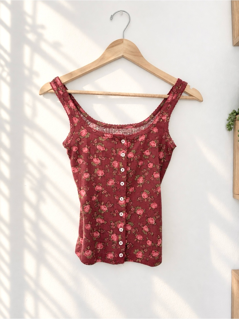 Natural life pointelle top